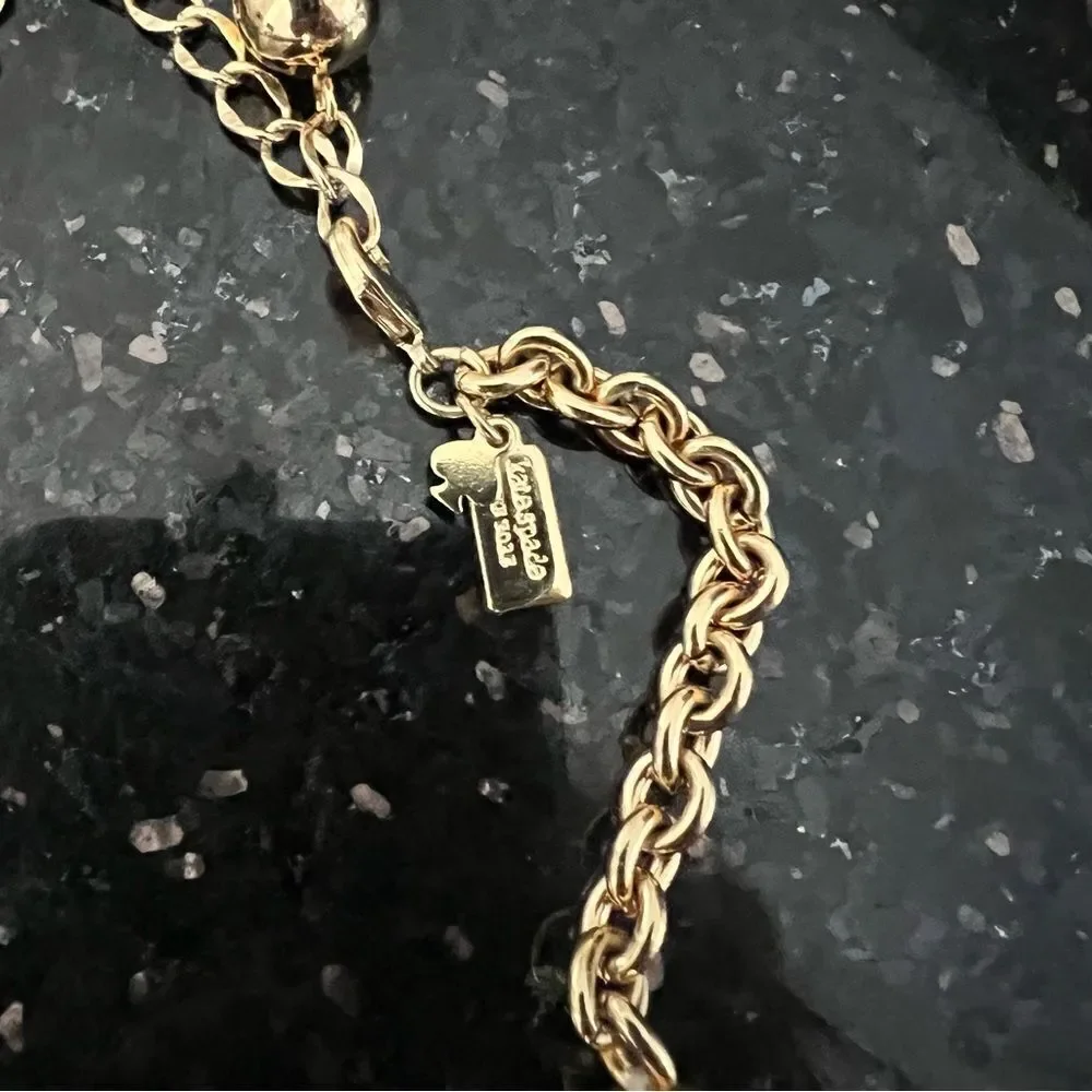 Kate Spade Colorblock Jewel Necklace on gold tone chain